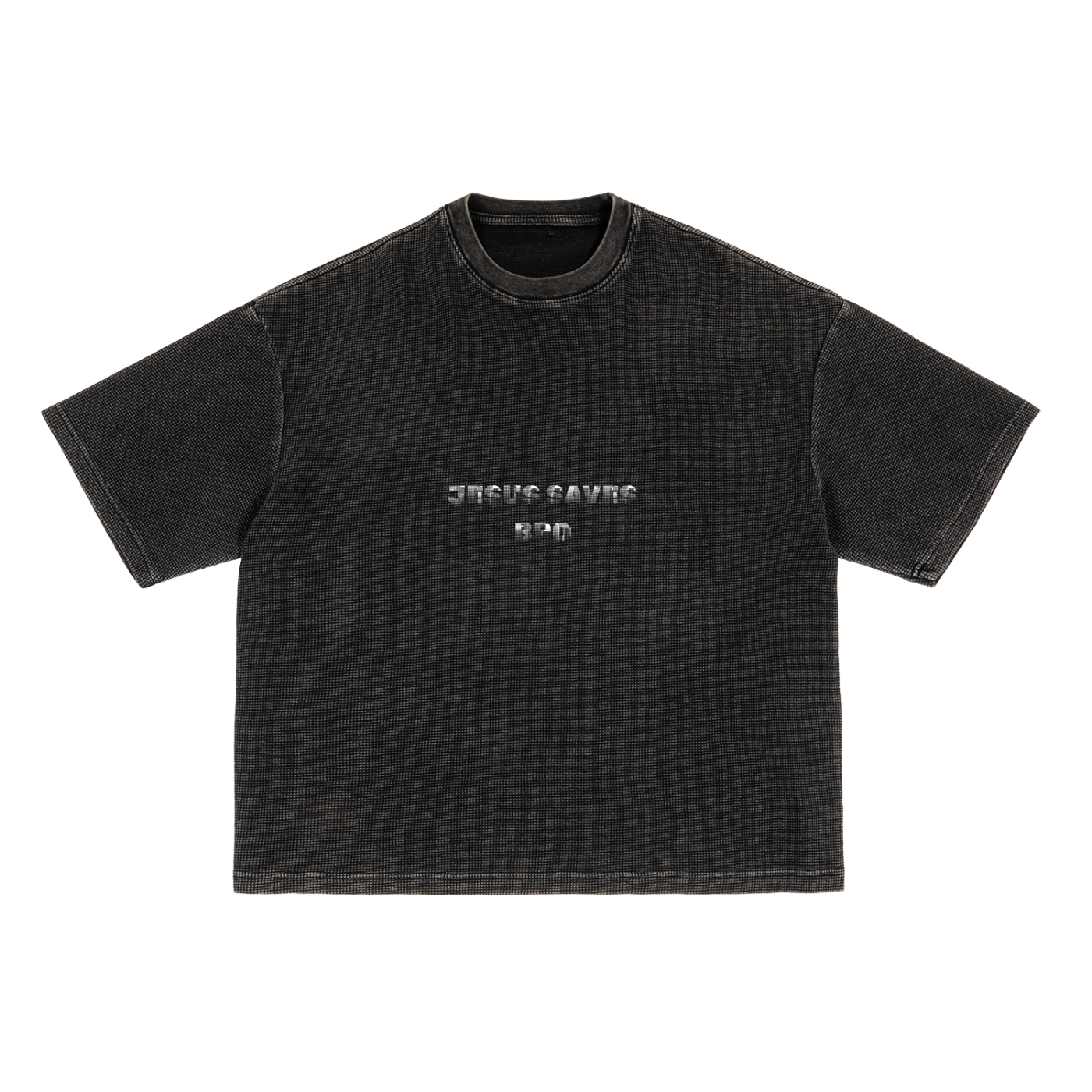 JESUS SAVES BRO UNISEX WAFFLE TEE