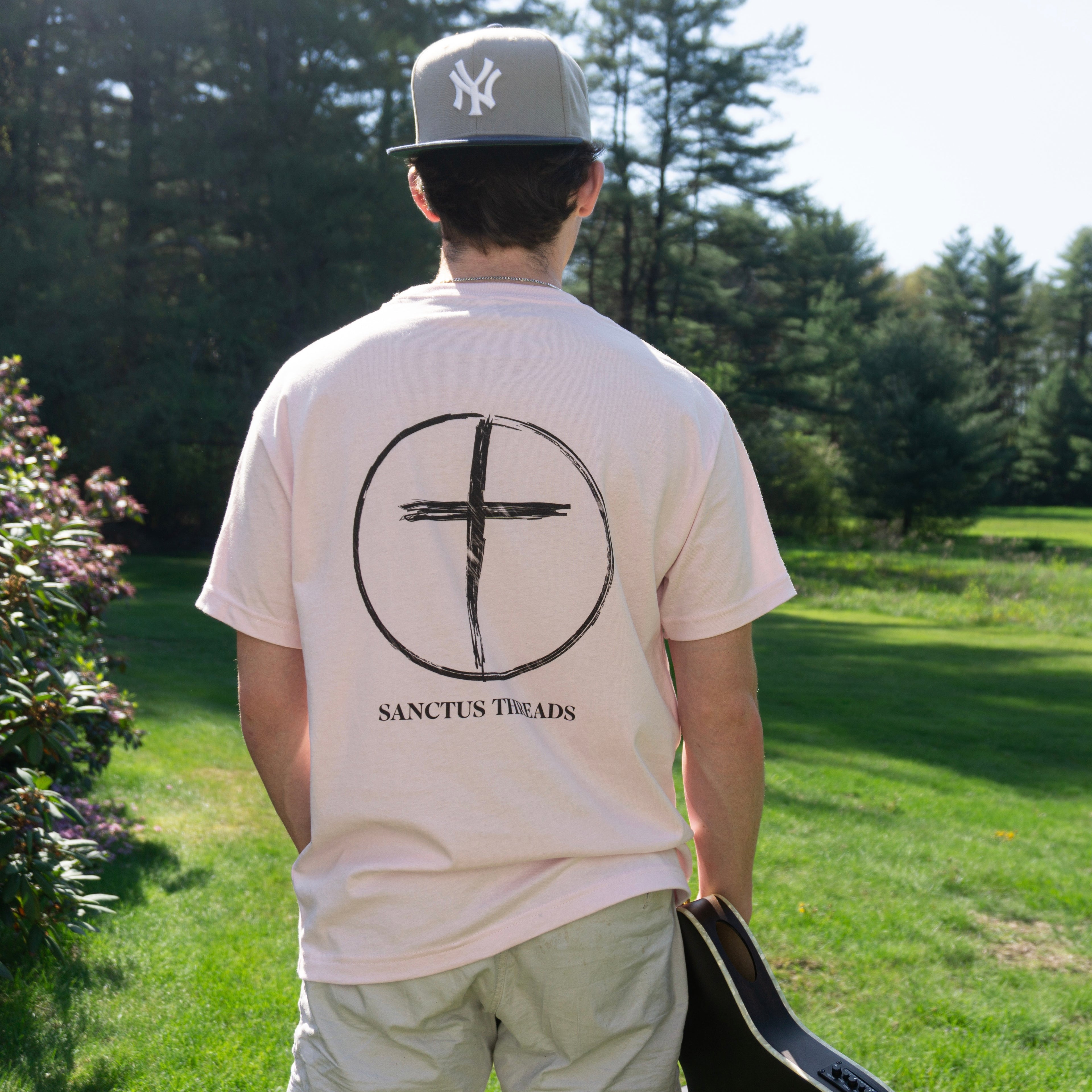 SANCTUS THREADS UNISEX OVERSIZED CROSS TEE